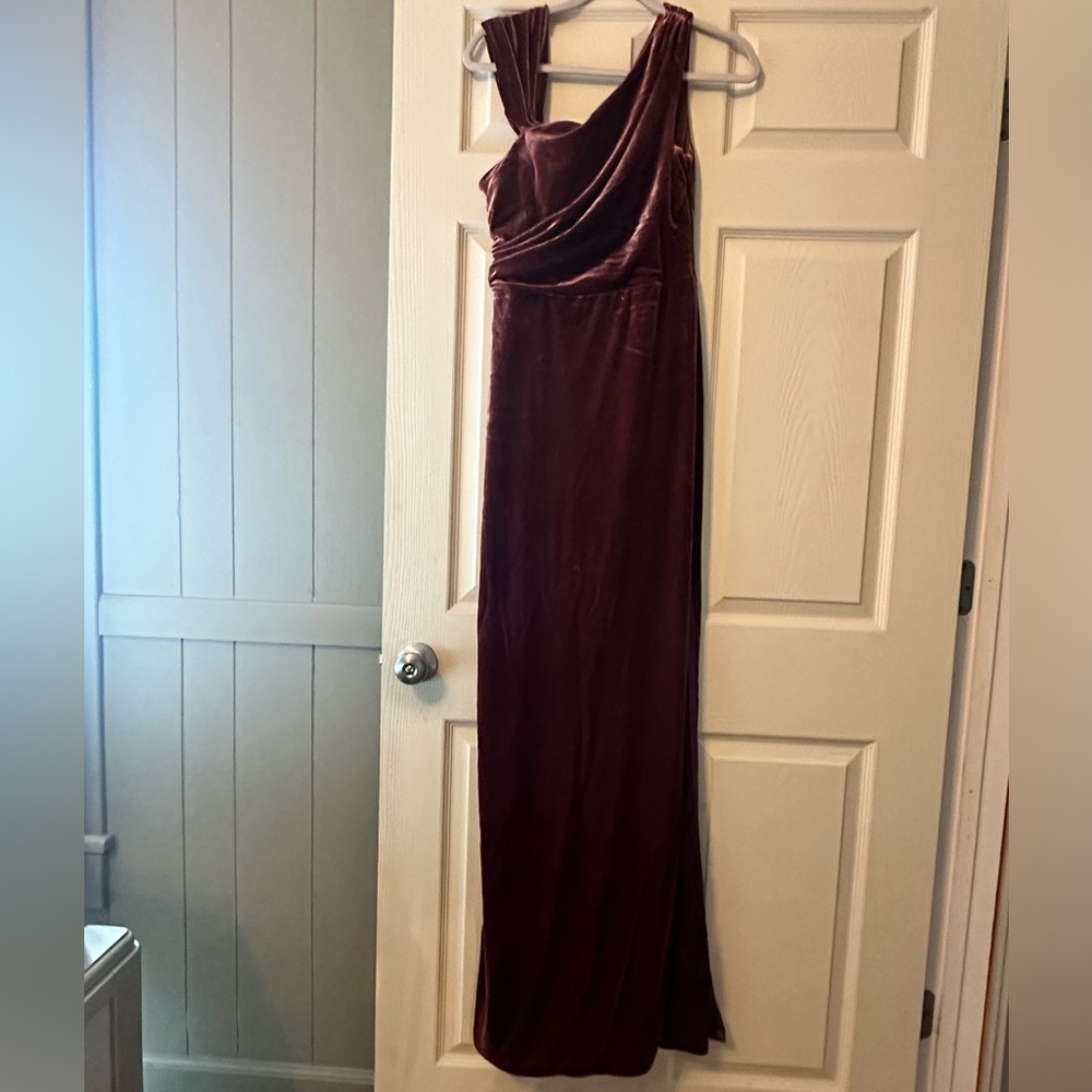 Revelry bridesmaids dress - terracotta color - velvet - size 6